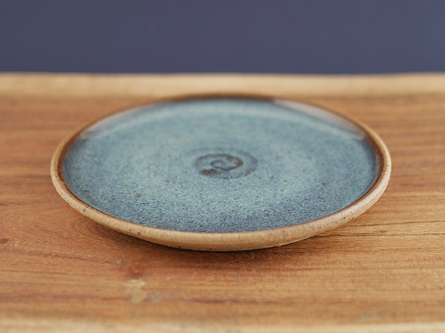 Handmade Pottery Planter - Ocean Wave (Light Blue)