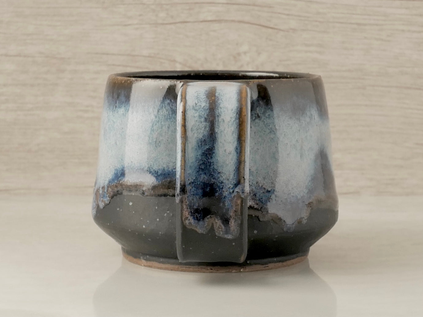 Handmade Mugs With Handle Mountain Blue&Black