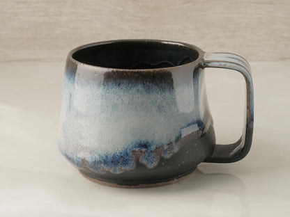 Handmade Mugs With Handle Mountain Blue&Black