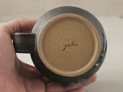 Handmade Mugs With Handle Mountain Blue&Black