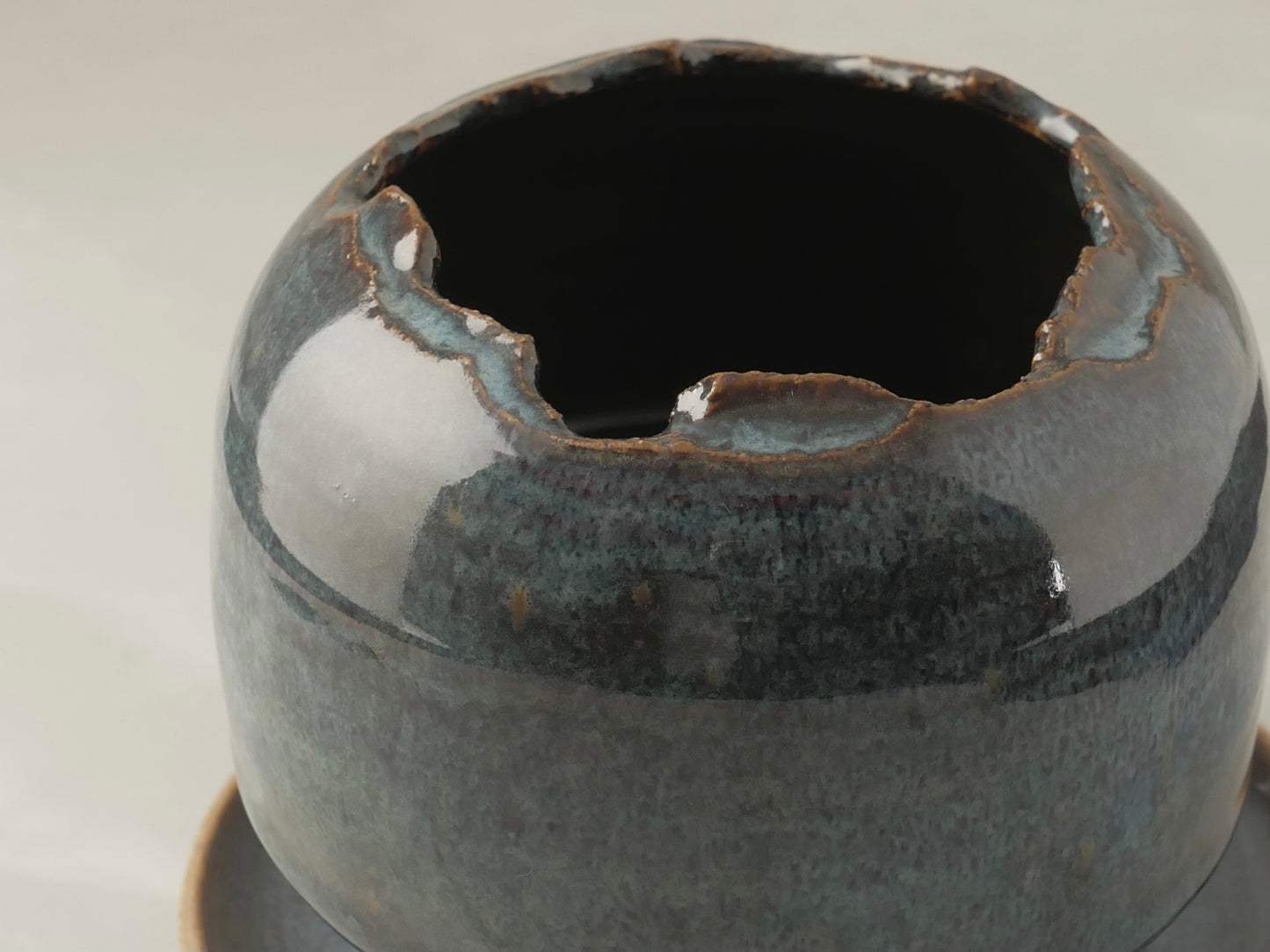 Handmade Pottery Planter - Blue