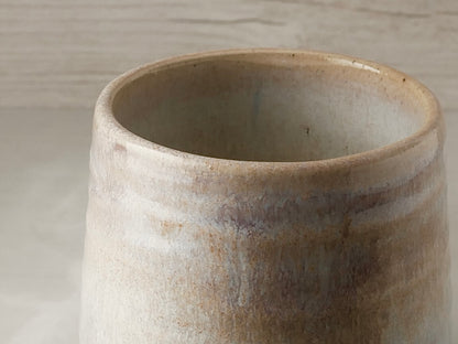 Handmade Tripod Pottery Cup - Cotton Candy